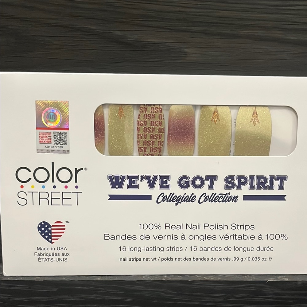 Color Street Collegiate Collection Nail Strips - Gold and Purple